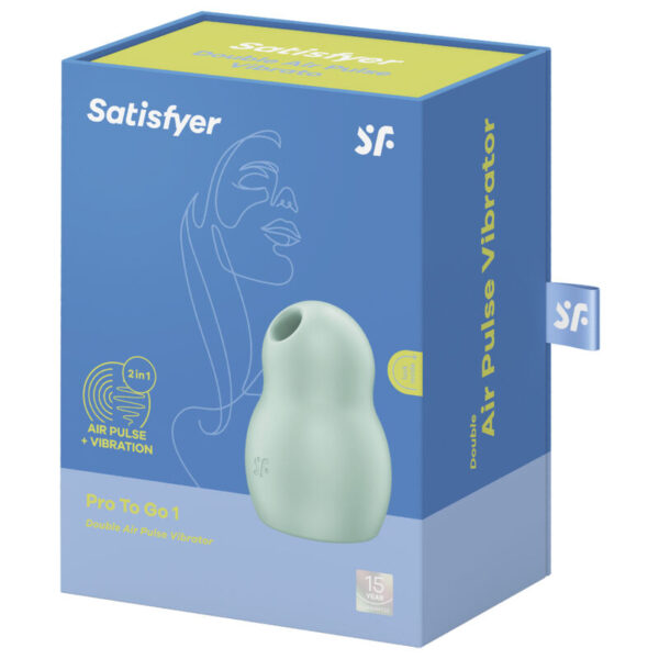 SATISFYER PRO TO GO 1 DOUBLE AIR PULSE STIMULATOR & VIBRATOR - GREEN - Image 4