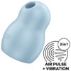 SATISFYER PRO TO GO 1 DOUBLE AIR PULSE STIMULATOR & VIBRATOR - BLUE