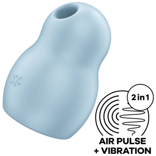SATISFYER PRO TO GO 1 DOUBLE AIR PULSE STIMULATOR & VIBRATOR - BLUE