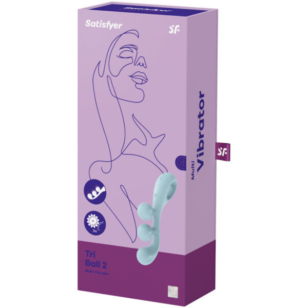 SATISFYER TRI BALL 2 MULTI VIBRATOR - BLUE - Image 4