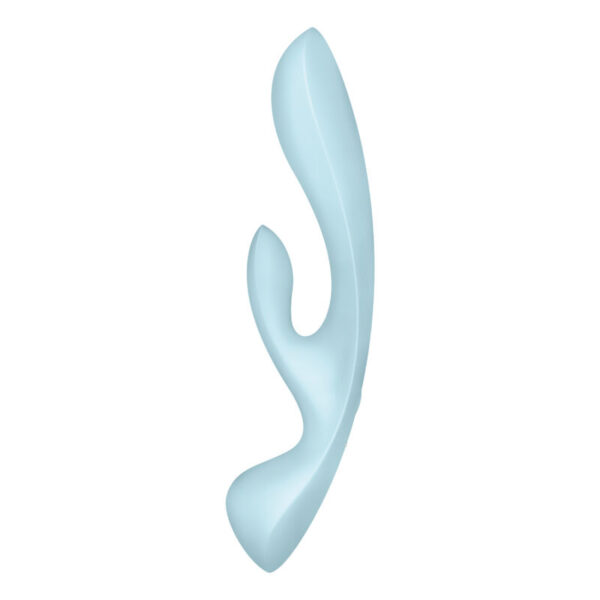 SATISFYER TRIPLE OH HYBRID VIBRATION - BLUE - Image 2