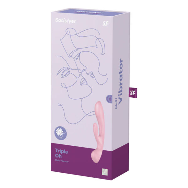 SATISFYER TRIPLE OH HYBRID VIBRATION - PINK - Image 4
