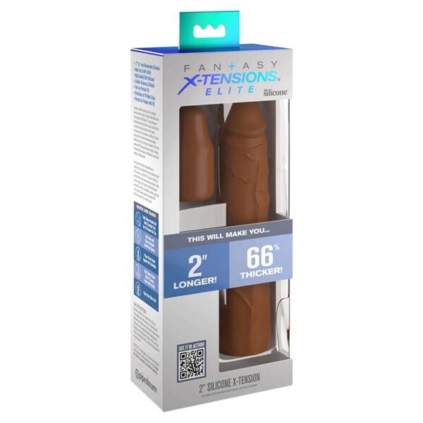 PIPEDREAMS SLEEVE 20,32 CM + 5,00 CM INCH PLUG CARAMEL - Image 3