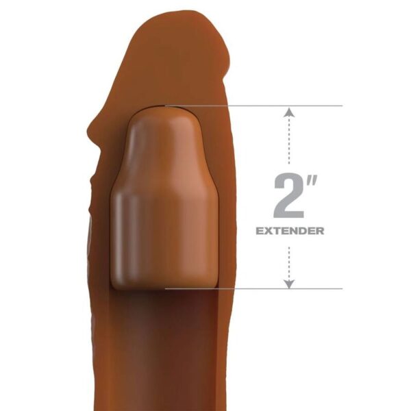 PIPEDREAMS SLEEVE 20,32 CM + 5,00 CM INCH PLUG CARAMEL - Image 2