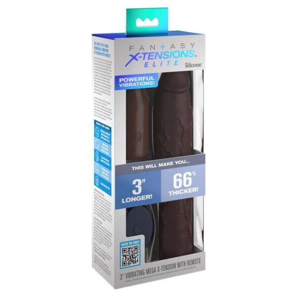 PIPEDREAMS SLEEVE 22,86 CM + 7,62 CM PLUG REMOTE BROWN - Image 2