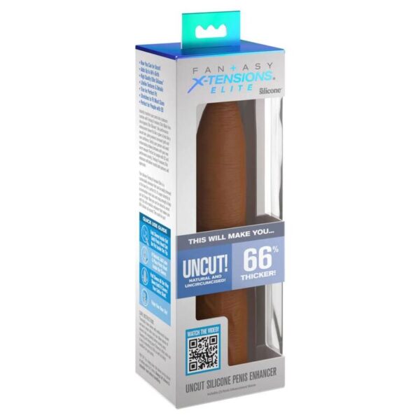 PIPEDREAMS EXTENSION SLEEVE UNCUT 17,78 CM CARAMEL - Image 2