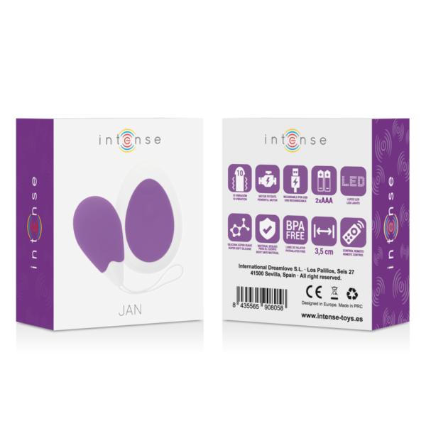 INTENSE JAN VIBRATING EGG REMOTE DEEP PURPLE - Image 8