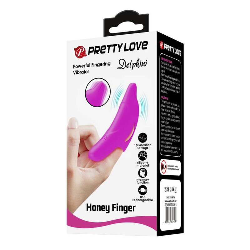 PRETTY LOVE - DELPHINI POWERFUL FINGERING STIMULATOR PURPLE - Image 11