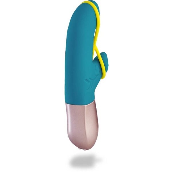 FUN FACTORY - AMORINO MINI VIBRATOR PETROL & NEON YELLOW - Image 6