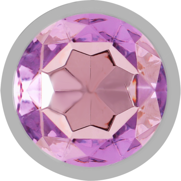 INTENSE - METAL ALUMINUM ANAL PLUG WITH VIOLET GLASS SIZE S - Image 4
