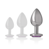 INTENSE - METAL ALUMINUM ANAL PLUG WITH VIOLET GLASS SIZE L - Image 6