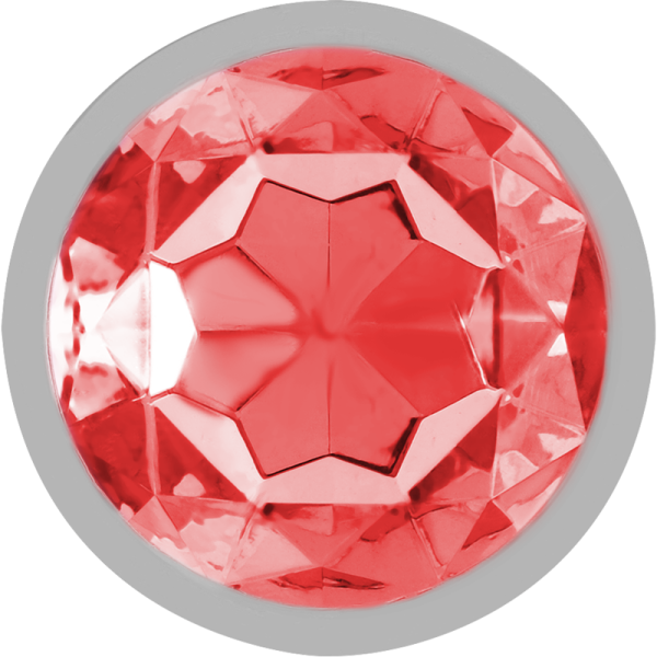 INTENSE - METAL ALUMINUM ANAL PLUG WITH RED GLASS SIZE L - Image 4