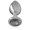 INTENSE - METAL ALUMINUM ANAL PLUG WITH BLACK GLASS SIZE S - Image 3