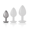 INTENSE - METAL ALUMINUM ANAL PLUG WITH BLACK GLASS SIZE S - Image 6