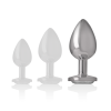 INTENSE - METAL ALUMINUM ANAL PLUG WITH SILVER GLASS SIZE L - Image 6
