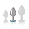 INTENSE - METAL ALUMINUM ANAL PLUG WITH BLUE GLASS SIZE M - Image 6