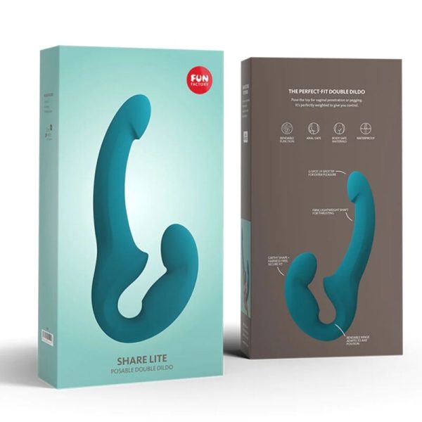 FUN FACTORY - SHARE LITE DOUBLE DILDO DEEP SEA BLUE - Image 2