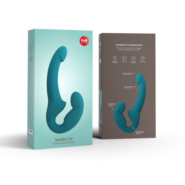 FUN FACTORY - SHARE LITE DOUBLE DILDO DEEP SEA BLUE - Image 7