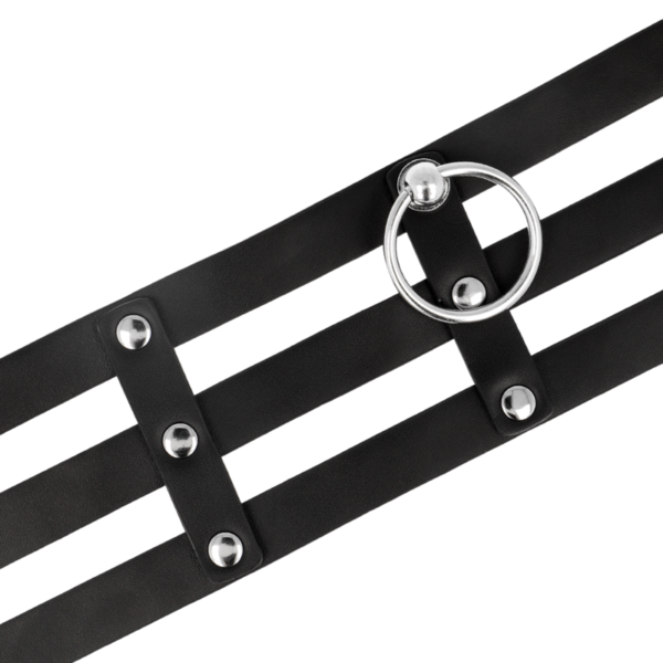 COQUETTE CHIC DESIRE HAND CRAFTED CHOKER VEGAN LEATHER - FETISH - Image 5