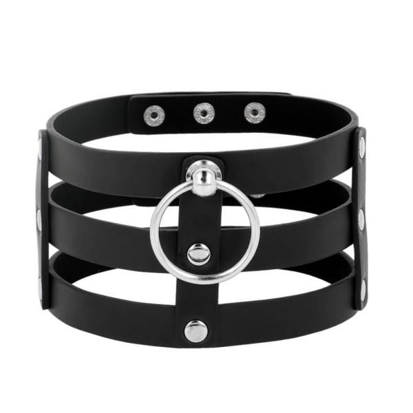 COQUETTE CHIC DESIRE HAND CRAFTED CHOKER VEGAN LEATHER - FETISH - Image 4