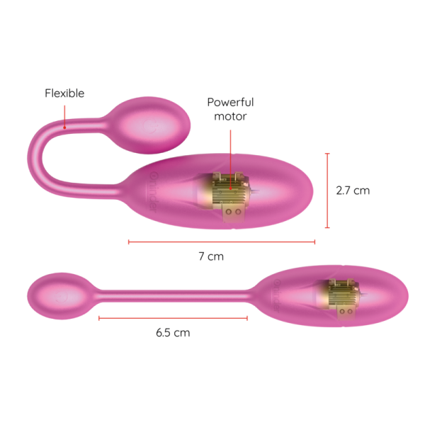 ONINDER - DENVER VIBRATING EGG PINK 7 X 2.7 CM FREE APP - Image 4