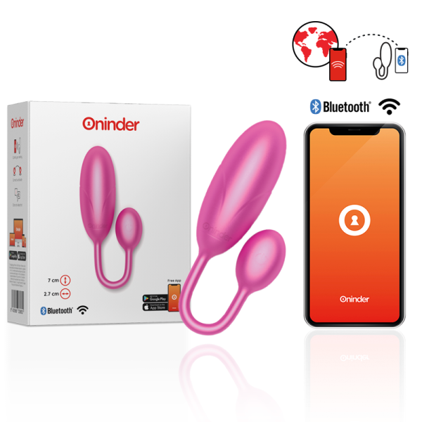 ONINDER - DENVER VIBRATING EGG PINK 7 X 2.7 CM FREE APP - Image 2