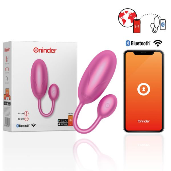 ONINDER - TOKYO VIBRATING EGG PINK 7.5 X 3.2 CM FREE APP - Image 2