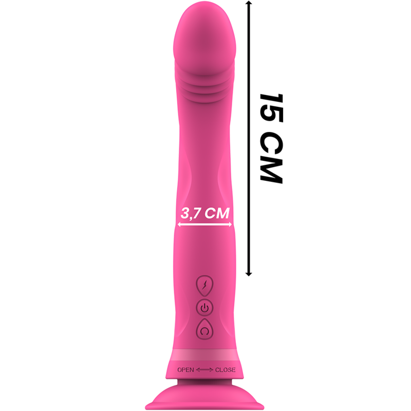 INTENSE' - MICHELANGELO DILDO VIBRATOR SILICONE PINK - Image 5