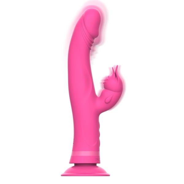 INTENSE' - JULIO VIBRATOR RABBIT SILICONE PINK - Image 3