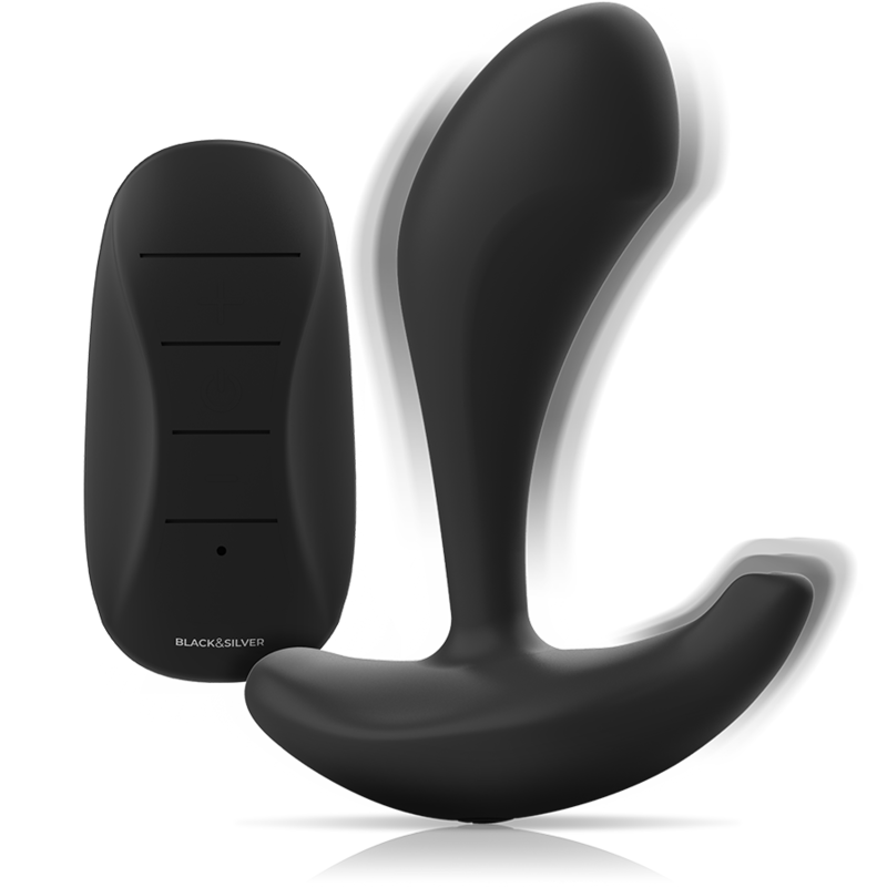 BLACK & SILVER' - DWAYNE ANAL' PLUG SILICONE REMOTE CONTROL - Image 4