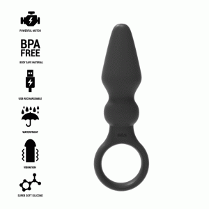 BLACK & SILVER' - OZZY POWERFUL ANAL PLUG SILICONE