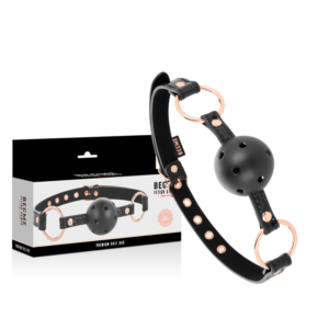 BEGME BLACK EDITION BALL GAG VEGAN LEATHER