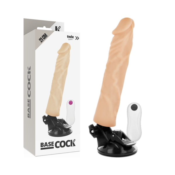 BASECOCK REALISTIC VIBRATOR REMOTE CONTROL FLESH 21 CM - Image 2