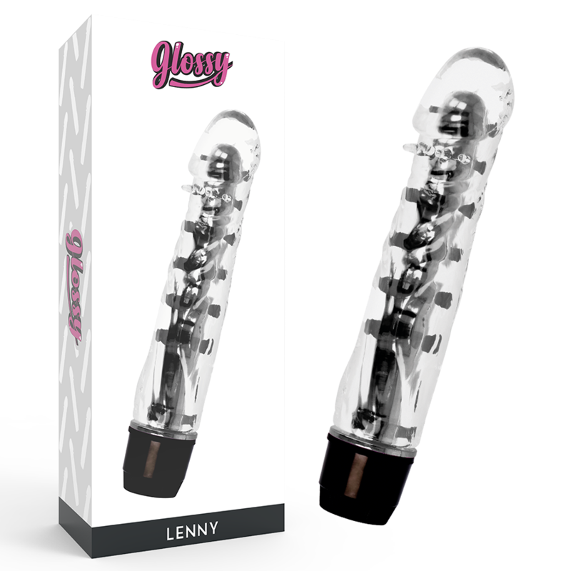 GLOSSY LENNY VIBRATOR BLACK - Image 2