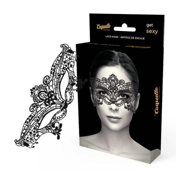 COQUETTE CHIC DESIRE LACE MASK BLACK - Image 2
