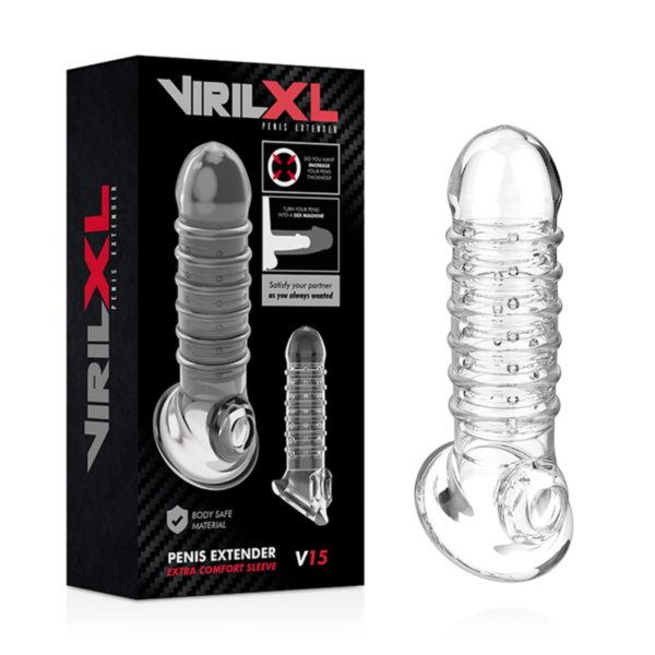 VIRILXL PENIS EXTENDER EXTRA COMFORT SLEEVE V15 TRANSPARENT - Image 2