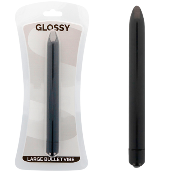 GLOSSY SLIM VIBRATOR BLACK