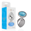 INTENSE - METAL ALUMINUM ANAL PLUG WITH BLUE GLASS SIZE M - Image 2