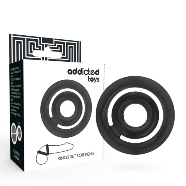 ADDICTED TOYS POTENZ- C-RING PENIS BLACK - Image 2