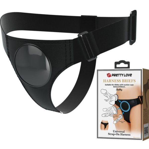 PRETTY LOVE - UNIVERSAL HARNESS BRIEF BLACK - Image 2