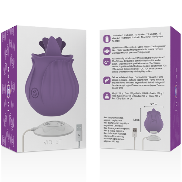 INTENSE - VIOLET CL TORIS STIMULATOR 10 VIBRATIONS LILAC - Image 6
