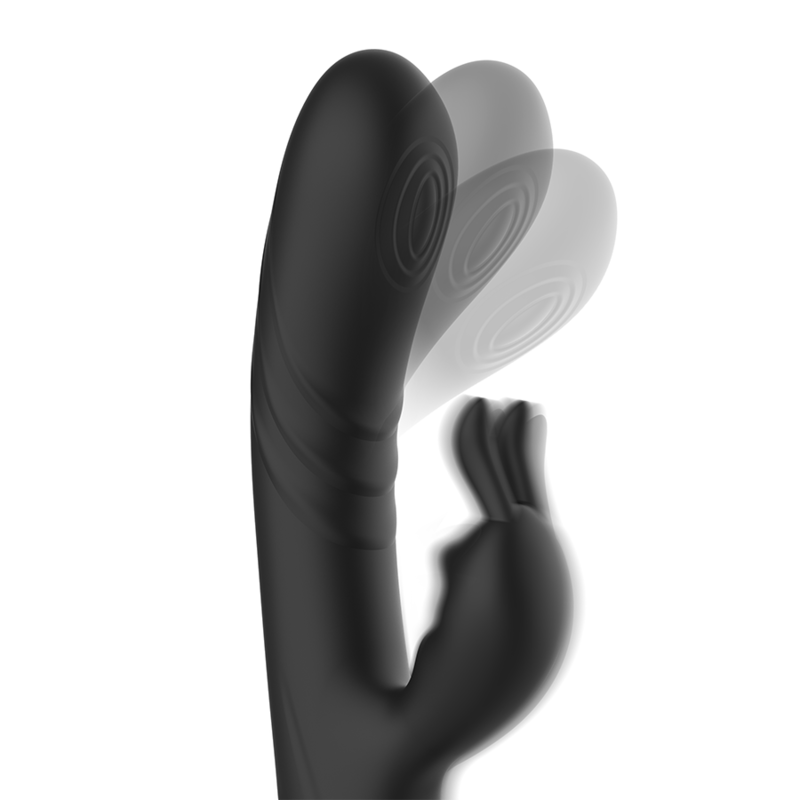 BLACK & SILVER - JAMIE STIMULATING VIBE SILICONE RECHARGEABLE BLACK - Image 4