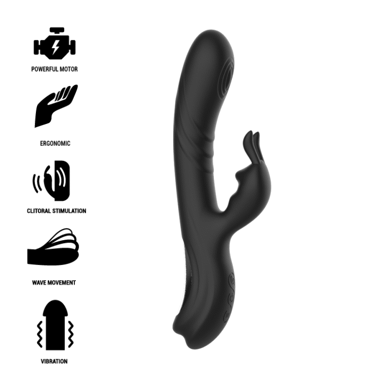 BLACK & SILVER - JAMIE STIMULATING VIBE SILICONE RECHARGEABLE BLACK - Image 2