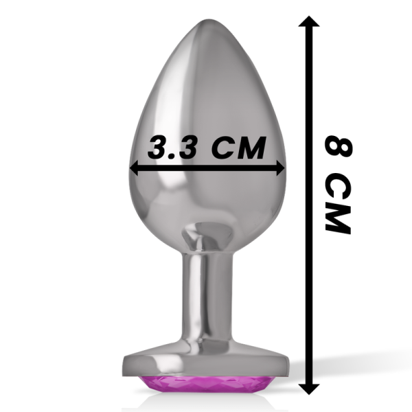INTENSE - METAL ALUMINUM ANAL PLUG HEART PINK SIZE M - Image 4