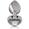 INTENSE - METAL ALUMINUM ANAL PLUG HEART WHITE SIZE M - Image 2