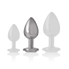 INTENSE - METAL ALUMINUM ANAL PLUG HEART WHITE SIZE M - Image 5