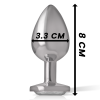 INTENSE - METAL ALUMINUM ANAL PLUG HEART WHITE SIZE M - Image 4