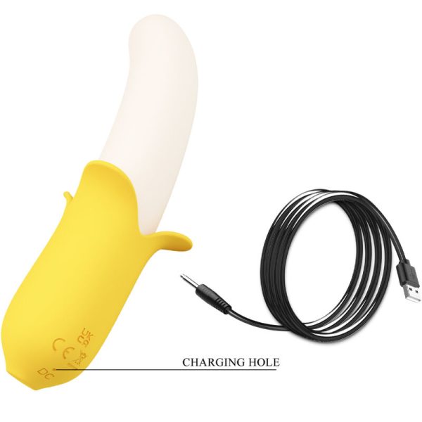 PRETTY LOVE - BANANA GEEK SUPER POWER 7 VIBRATION SETTINGS UP & DOWN SILICONE BLACK - Image 5