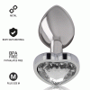 INTENSE - METAL ALUMINUM ANAL PLUG HEART WHITE SIZE M - Image 7