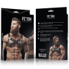 FETISH SUBMISSIVE ATTITUDE - ADJUSTABLE NEOPRENE CROSS-OVER CHEST BULLDOG HARNESS WITH ZIPPERS FOR MEN - Image 4